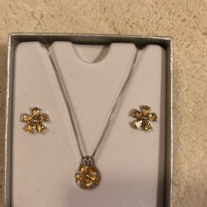 Matching earrings and necklace